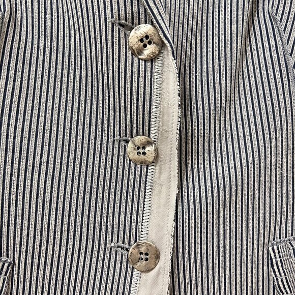 Marithe Francois Girbaud Designer Striped Blazer - Size US 7 - Picture 4 of 11